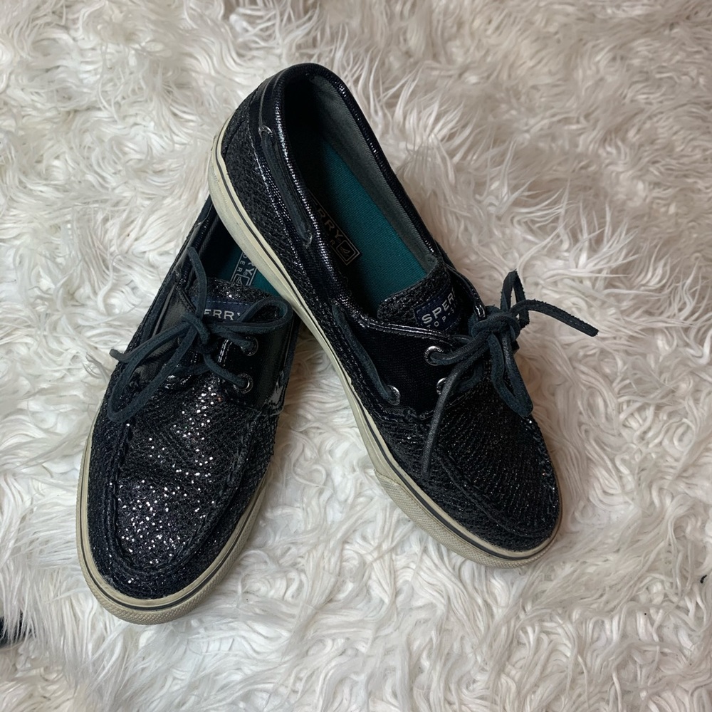 Black Glitter Sperry’s